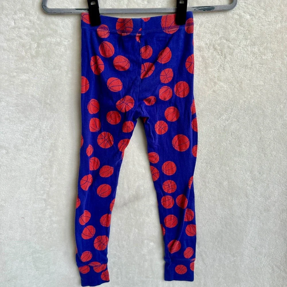 Gap Kids Organic Cotton Basketball Print Sleep Leggings Blue Orange Size 8